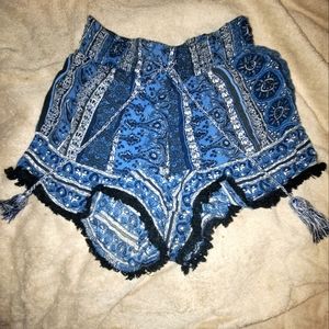 Mudd Blue pattern shorts